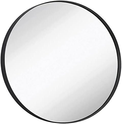 Хамилтън Hills 35-инчов Голяма Бронзова Кръгло огледало в метална рамка с матирано покритие | Модерен Класически