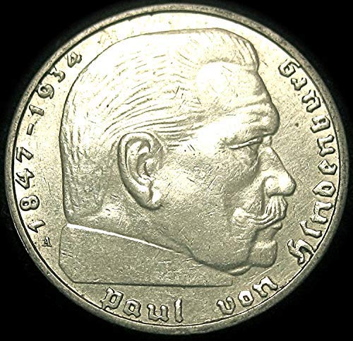1936-1939 (Случаен година) Silver немската нацистка монета в 2 рейхсмарки Предаването на продавача