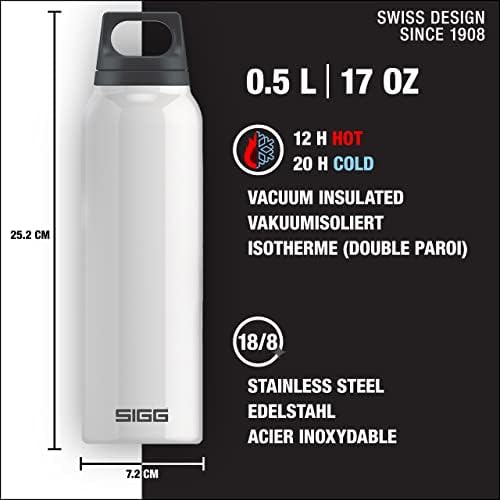 Бутилка за вода с изолация SIGG - Термос за топла и студена вода Фланец, Не съдържа BPA - Неръждаема стомана