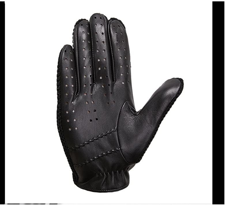 n/a Мъжки Кожени ръкавици с чувствителен на допир екран, тъкани на ръка, есенно-зимни нескользящие мотоциклетни