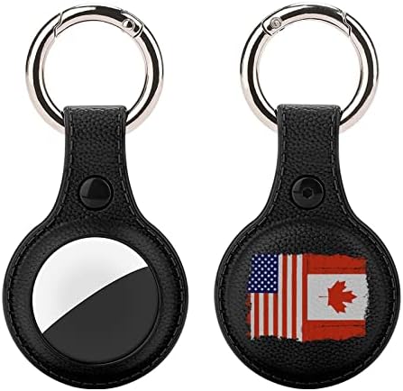 Флаг на Америка и Канада е Съвместим с Калъф AirTag с Брелоком GPS За търсене на предмети и Аксесоари с Ринг за ключове за AirTags