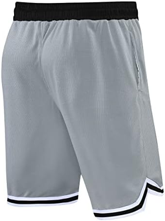 Баскетболни шорти AOPAOSP 2/3 Пакет с Джобове с цип за Мъже, Активни Спортни къси панталони