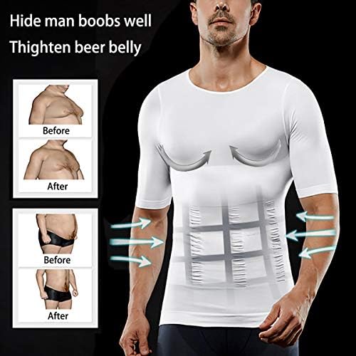 Мъжки Компресиране Риза, Безпроблемна Риза С Къс Ръкав, Облегающая Тениска За Отслабване, Спортни Облекла за