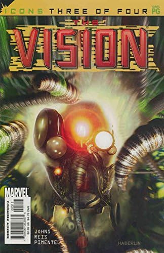 Икони отмъстителите: The Vision 3 VF / NM; комикс на Marvel