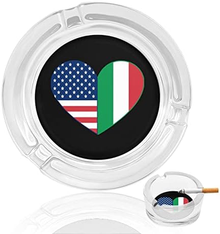 Обичам Да итало-Американец, С Красив Дизайн Пепелници от Дебело Стъкло Класически Кръгъл Мундщук за Цигари Офис Украса Начало на Работния Плот