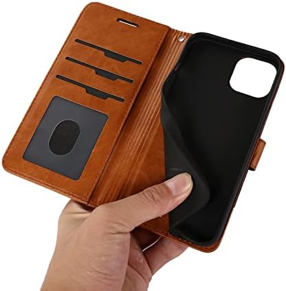 Защитно кобур, Съвместима с калъф за iPhone 13, една Чанта-портфейл от изкуствена кожа, Отделения за карти,