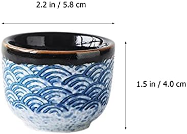 Глазирани Чашка за саке Cabilock Традиционен Набор от Саке 2 елемента Керамични Японски Чаши За Саке Керамични