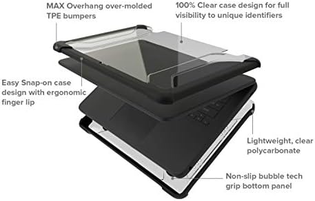 Max Cases Extreme Shell за HP Chromebook 11 Инча Gen 6 EE (черен)