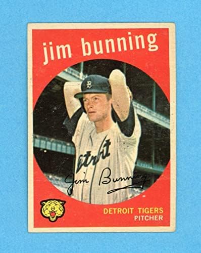 1959 Бейзболна картичка Topps 149 Джим Баннинга Детройт Тайгърс EX sm cres bt - Бейзболни картички с надписи
