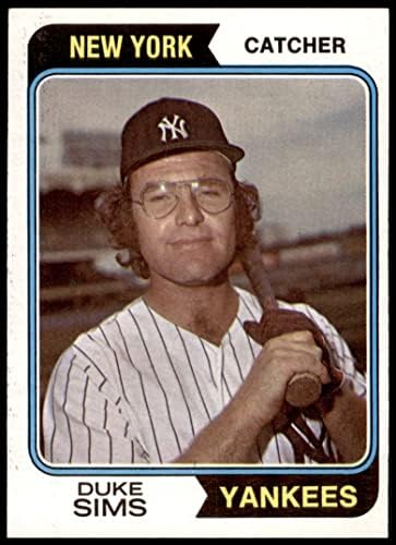 1974 Topps 398 Duke Sims Ню Йорк Янкис (Бейзболна картичка) Ню Йорк Янкис