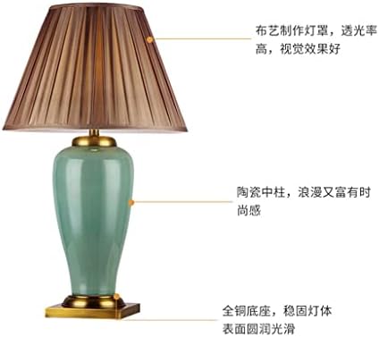 LXXSH Настолна лампа Керамични Романтична Топло Сватбена Стая Домашна Нощна лампа за Спалня в Европейски Стил