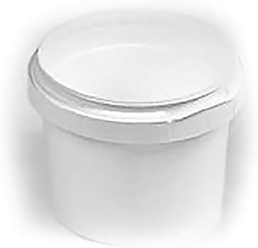 бяло пластмасово ведерко обем 120 мл В комплект с Бяла капак (опаковка от 10 броя)
