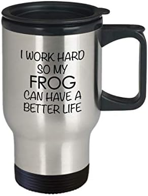 Аксесоари HollyWood & влакното наблизо Жаба Аз усърдно работя, за моята жаба е най-добрият живот, Пътна Чаша,