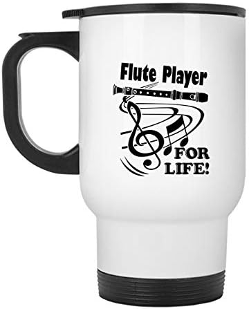 Чаша флейта player за живот, Чаша за Пътуване, Кафеена Чаша за Пътуване (Бяла чаша)