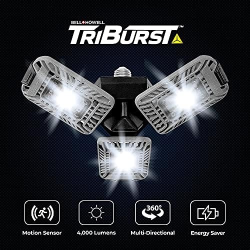 Triburst с датчик за движение, Комплект от 2 осветителни тела с висока интензивност Bell + Howell с 144 светодиодни