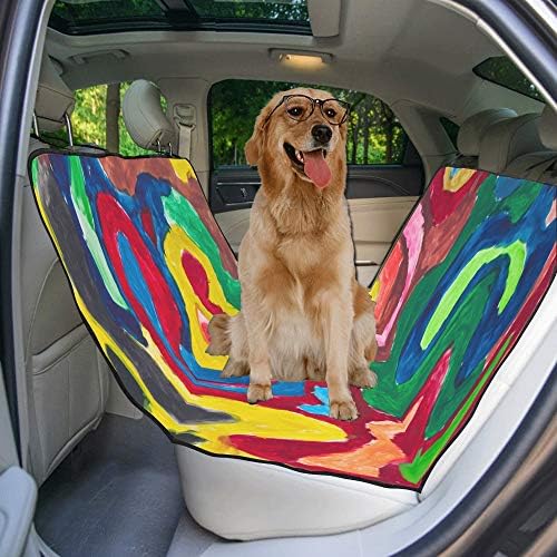 Калъф за седалка за кучета ENEVOTX, Обичай, Компактен Дизайн, Красиви Калъфи за столчета за автомобил с ретро-принтом за Кучета, Водоустойчива Нескользящие Трайни Меки