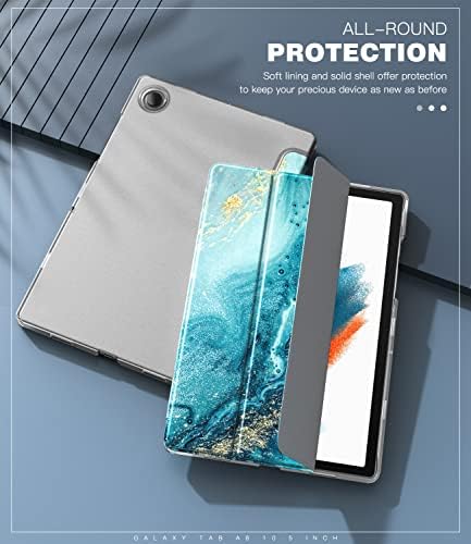 Тънък калъф TiMOVO за Galaxy Tab A8 10.5 Case 2022 SM-X200/SM-X205, Тънък Прозрачен Матиран Трикуспидалната