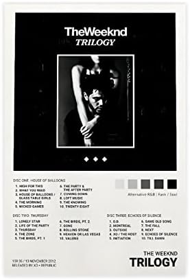 YEZLH Trilogy Корица на Музикален албум Платно Плакат Стенен Арт Декор Печат на Картини за Украса на Хола Спални Без Рамка: 12x18 инча (30x45 см)