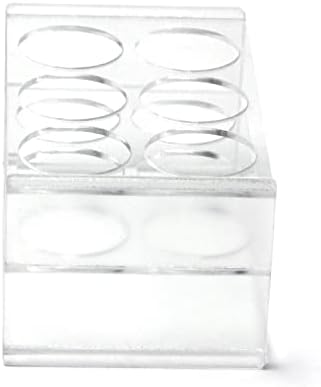 Bettomshin Прозрачен Пластмасов Държач Центрифужной Епруветки Поставка Рафтове За Съхранение Скоба Багажник 6 Позиции 2 елемента