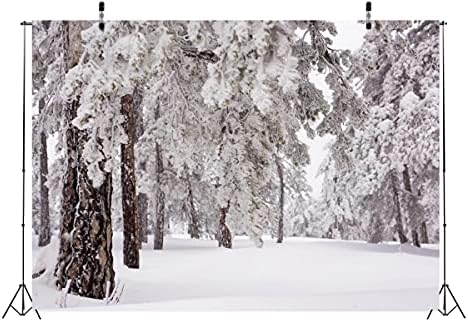 CORFOTO Плат 9x6 фута Зимния Фон Тематична Фотография Снежните Отблясъци Бял Скреж Дърво Гора Снежинка на Фона