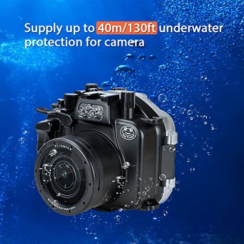 Морски жаби за Canon EOS M5 Могат да се използват с обектив 18-55 мм, 130 фута/40 м подводен Корпус на камерата Sea жаби и стотици Водоустойчив калъф (корпус + червен филтър)