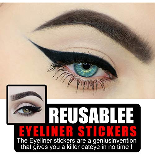 Етикети за очна линия, Сенки за очи за жени, за Многократна употреба Стикери за Миг очна линия, 12 Чифта Професионални