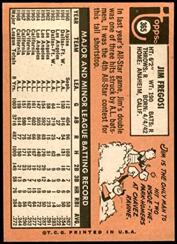 1969 Topps 365 Джим Фрегоси Ангелите Лос Анджелис (Бейзболна картичка) EX/MT+ Angels