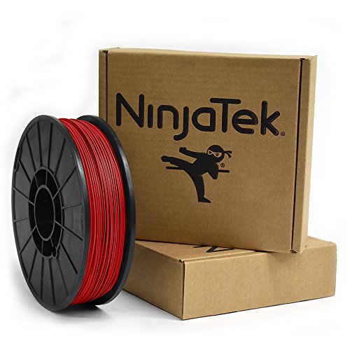 NinjaTek - 3DNF0317510 3DNF03117510 Конец NinjaFlex TPU, 1,75 мм, TPE, 1 кг, Огнеупорна (червена) (опаковка