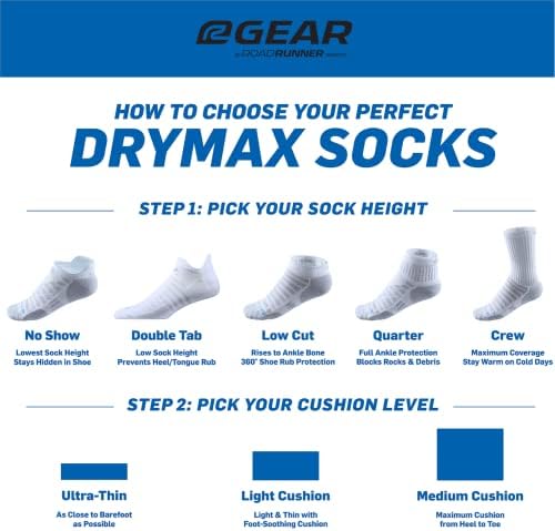 Мъжки и Дамски чорапи за бягане R-Gear Drymax Quarter | Дишащи, с контрол на влажност и защита от образуване