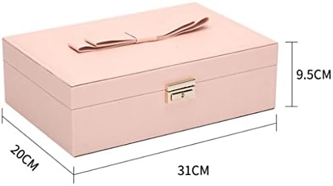 N/A Двупластова Кутия за съхранение на бижута, изработени от изкуствена кожа в Корейски стил, Кутия за съхранение
