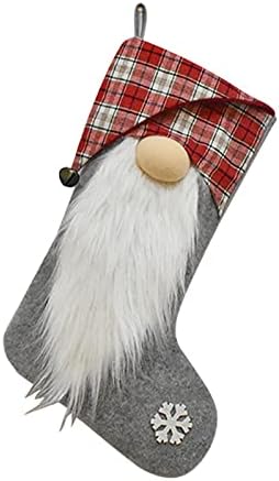 Забавни Коледни Декорации,Семейни Коледни Декорации, Празнични Аксесоари, Коледни Чорапи с Джуджетата, 3D Плюшени Шведски Чорапи с Джуджетата, Окачени Чорапи за ка?