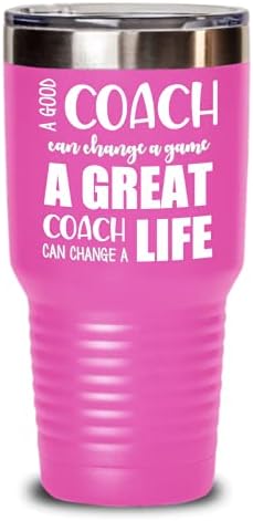 Чаша Coach за мъже или жени Добър треньор Може да промени хода на играта Мотивационен Вдъхновяващи 20 унция,
