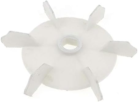 Замяна нож фен от бяла пластмаса X-DREE Вътрешен диаметър 1,6 см с шест гребла (Повторно сглобяване на plástico