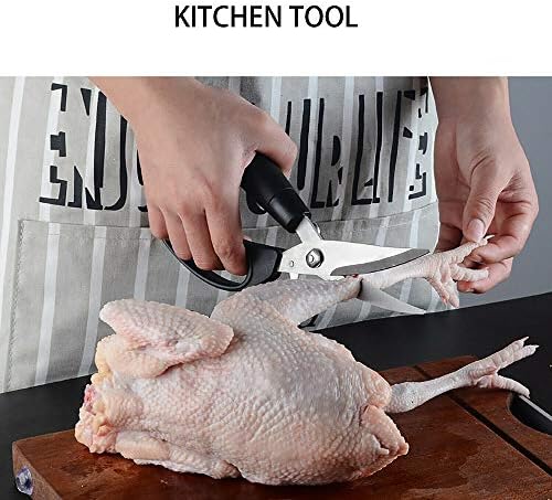 Остри ножици за кухненски ножици. Ножици с капак кулинарни ножици. Многофункционални кухненски ножица за пиле,