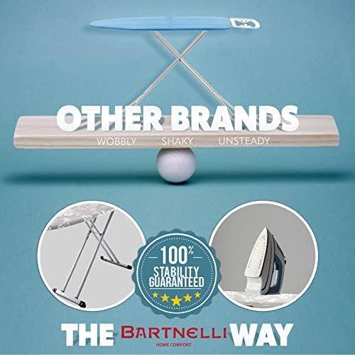 Дъска за гладене луксозни Bartnelli Pro - Изключителна устойчивост | Произведено в Европа | Поставка за ютията
