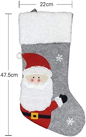ALREMO HUANGXING - Коледни Чорапи, Детски Подаръчни опаковки за шоколадови бонбони, Чорапи, Украси за Коледната елха, Чорапи с Коледни декорации, можете да Окачите (лос) (Цвя