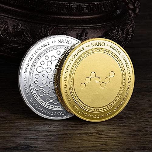 Монета, Позлатена Сребърна Цифров Виртуална Монета Nano Coin Cryptocurrency 2021 са подбрани Монета Ограничена