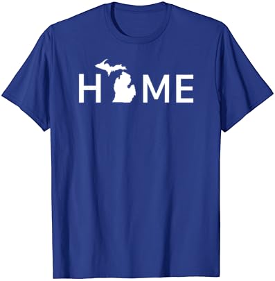Тениска с очерченным силует Michigan Home Love Щат на САЩ