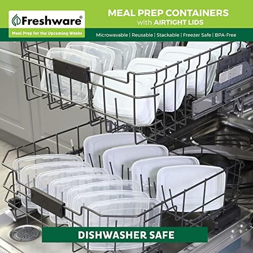Съдове за приготвяне на храна Freshware [25 опаковки] Контейнери за съхранение на продукти от 1 на кабинета,