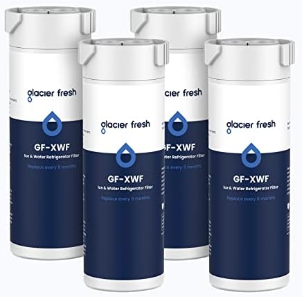 Смяна на филтър за вода GLACIER FRESH XWF за хладилник GE XWF от 4 филтри (не XWFE)