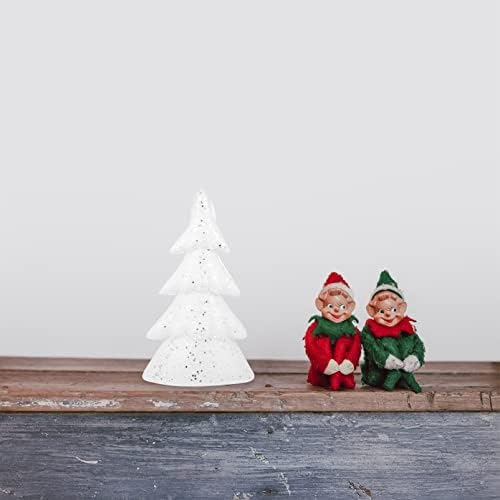 Cabilock Пенопластовый Конус Коледно Дърво за Занаяти Собствените си ръце, Бяла Коледна Елха Занаяти Маса Централно
