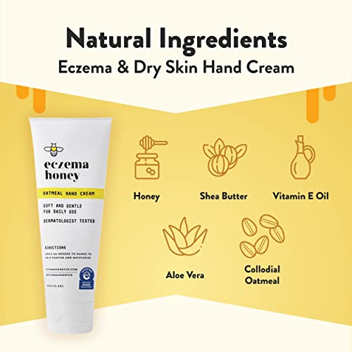 EXZEMA HONEY Original Skin-Успокояващ крем и Лосион за ръце с овесени ядки - Комплект за Чувствителна и Суха