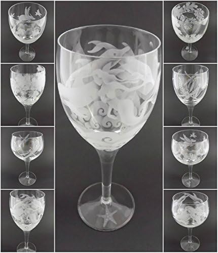 Италиански кристална чаша с ръчно гравиран IncisoArt, пясъкоструйни (дърворезба пясък), чаша за вино и вода
