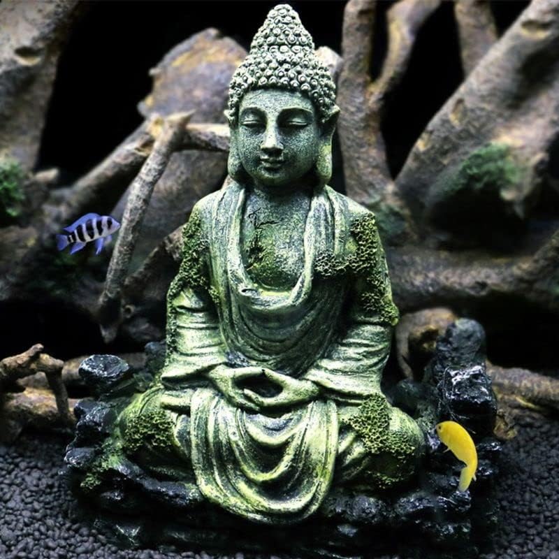 Фар SYXYSM Статуя на Буда Украса За Аквариум Занаяти Аквариум Пейзаж Декорация на Аквариум Подарък (Цвят: D)