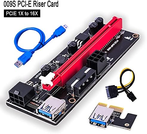 Съединители 1БР VER009S PCI-E Странично Card Двойна 6Pin Карта-адаптер, PCIe от 1X до 16X удължителен кабел