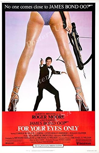 Постери на САЩ - 007 Само за вашите очи Плакат на филма за Джеймс Бонд ГЛАНЦ) - MOV196 (24 x 36 (61 cm x 91,5