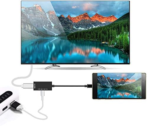 Кабелен MHL Адаптер Micro USB-HDMI, Конвертор на видео графика Micro USB-HDMI 1080P за Samsung Galaxy S5, S4,