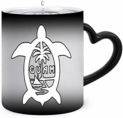 Кафеена Чаша Guam Turtle Керамика, с Променящ се Цвят, Чаени Чаши за Офис, Подаръци за Дома