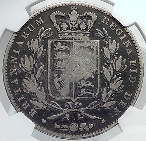 1844 неизвестен 1844 Великобритания КРАЛИЦА ВИКТОРИЯ Антични монети AR L VG 8 NGC