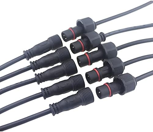 Rext 5 бр 1 М 3,98 ft 2-Пинов Удлинительный кабел Кабел с мъжки и женски Конектори от 0,75 mm2 за Кола, Камион,